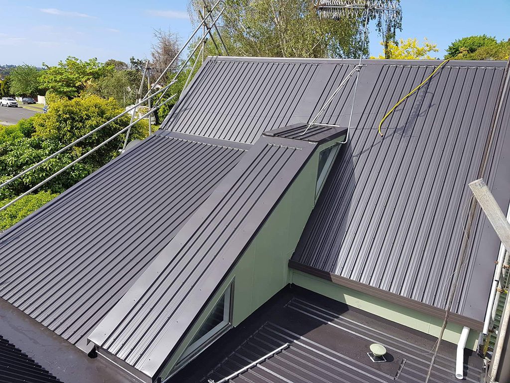 Finished residential metal re-roof